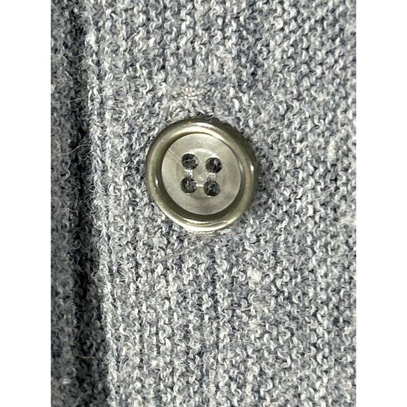 Vintage Sweater Cardigan XL Gray Equestrian Steeplechase USA Made - Picture 4 of 12